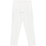 Brunello Cucinelli linen blend drawstring trousers