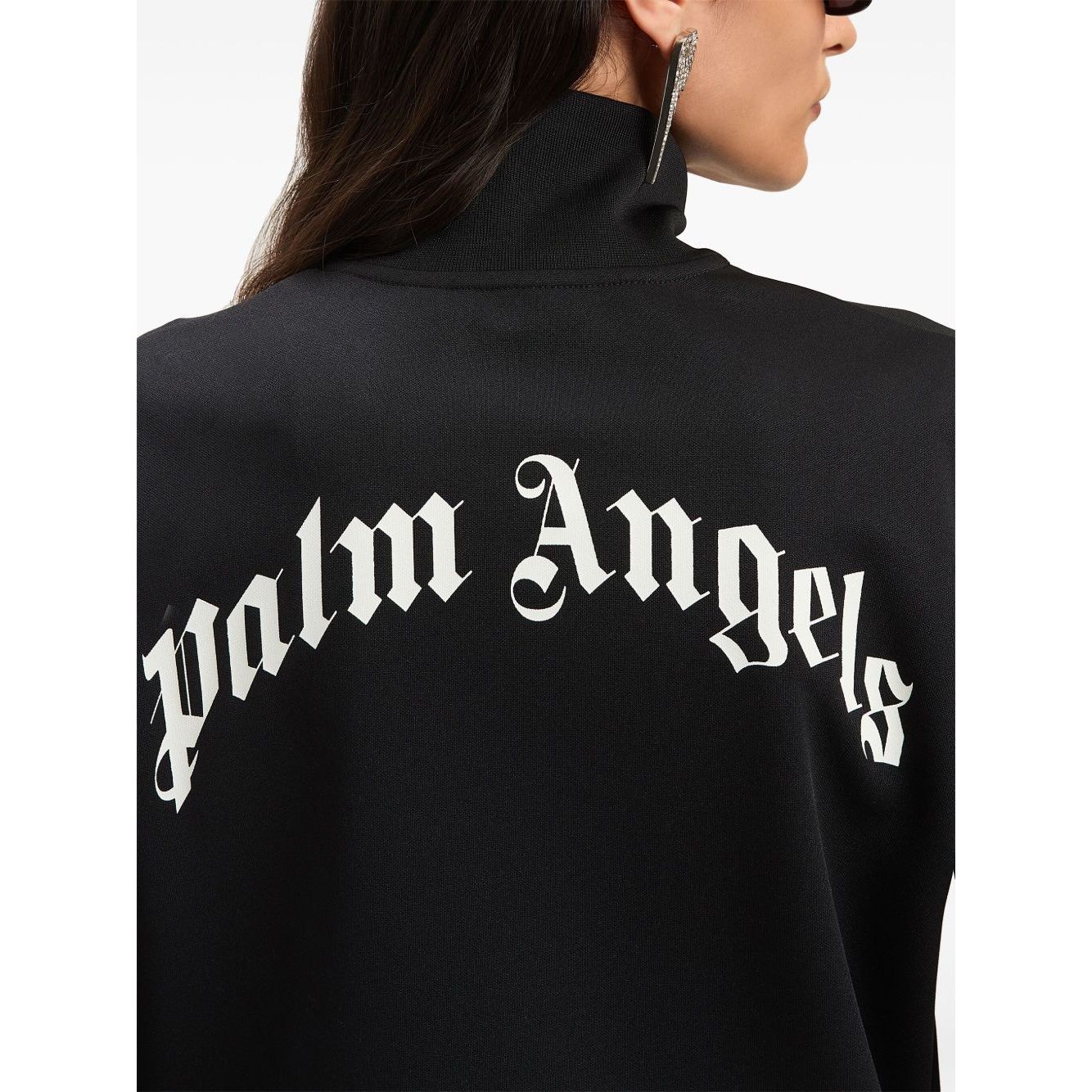 Palm Angels logo print track jacket Topwear