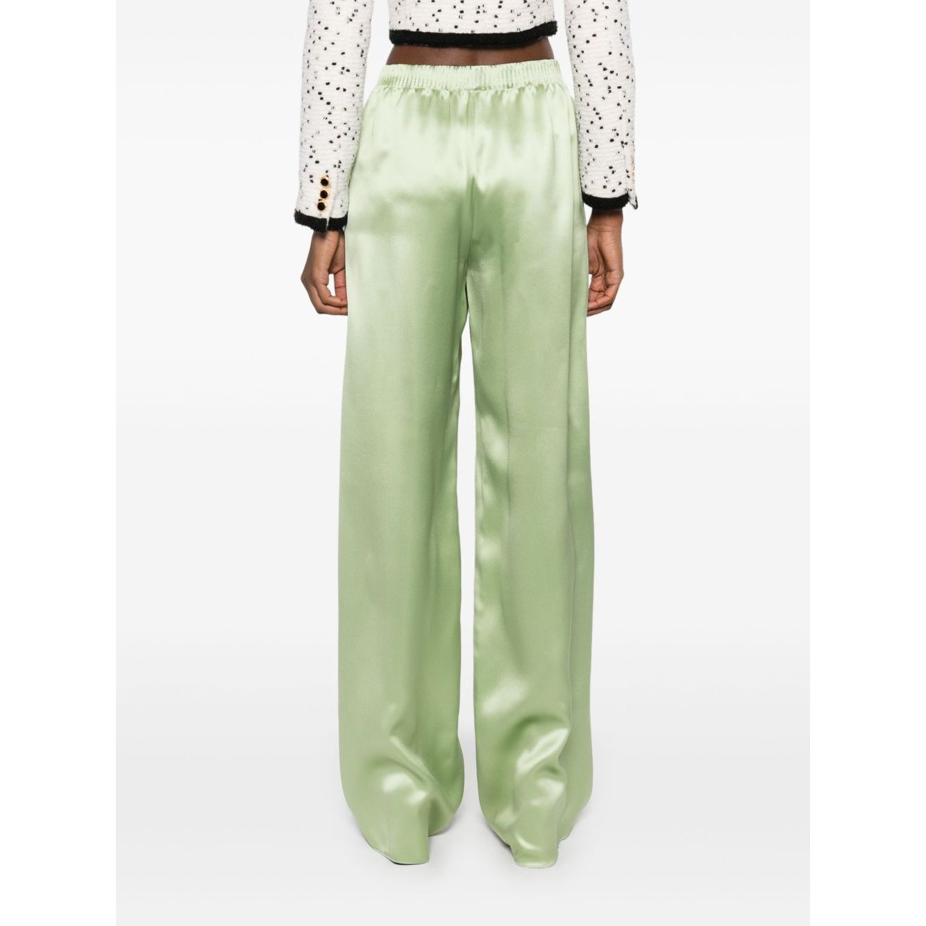 Valentino wide leg silk trousers