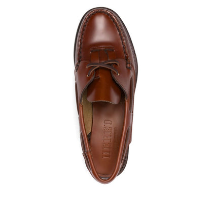 HEREU Flat shoes Leather Brown Moccasins