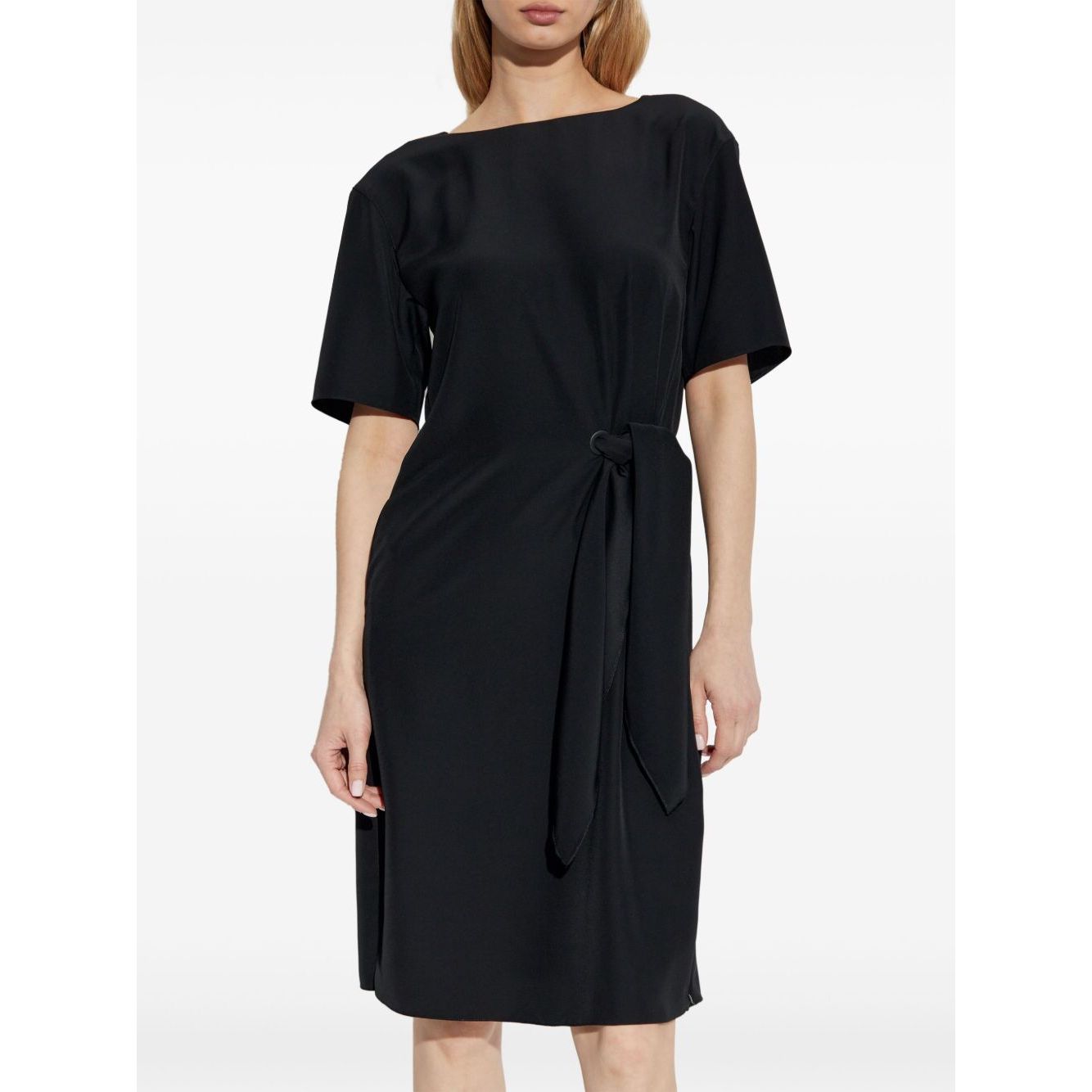 Emporio Armani midi dress with waist knot