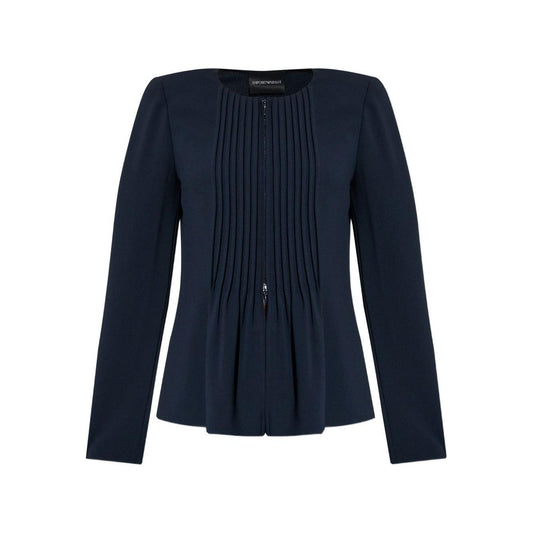 Emporio Armani Jacket in fluid woven fabric with pleats EW000850AF12514UB115-P25