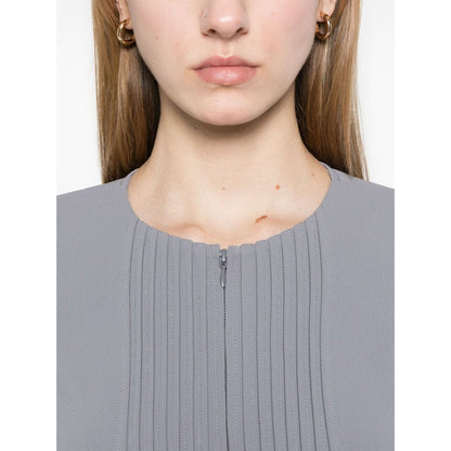 Emporio Armani Jacket in fluid woven fabric with pleats