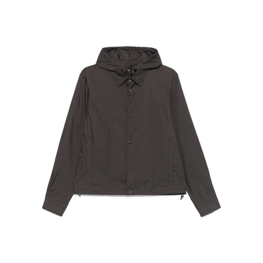 Emporio Armani Blouson with internal nylon bib jacquard all-over lettering Jackets