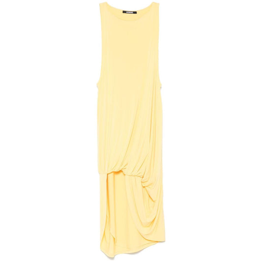 JACQUEMUS La Robe Peplo Courte Dresses Yellow