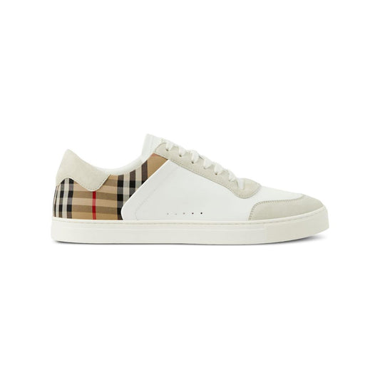 Burberry Leather, suede and check sneakers