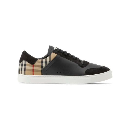 Burberry Leather, suede and check sneakers