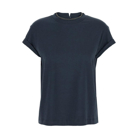 Brunello Cucinelli T-shirts and Polos Blue