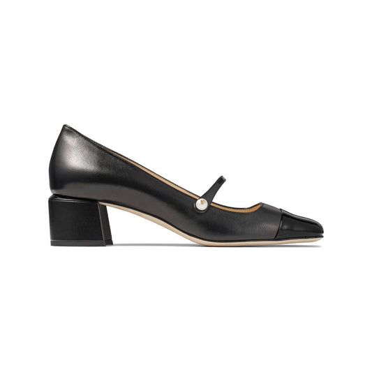 Jimmy Choo Elisa 45 Nappa and Patent Leather Pumps