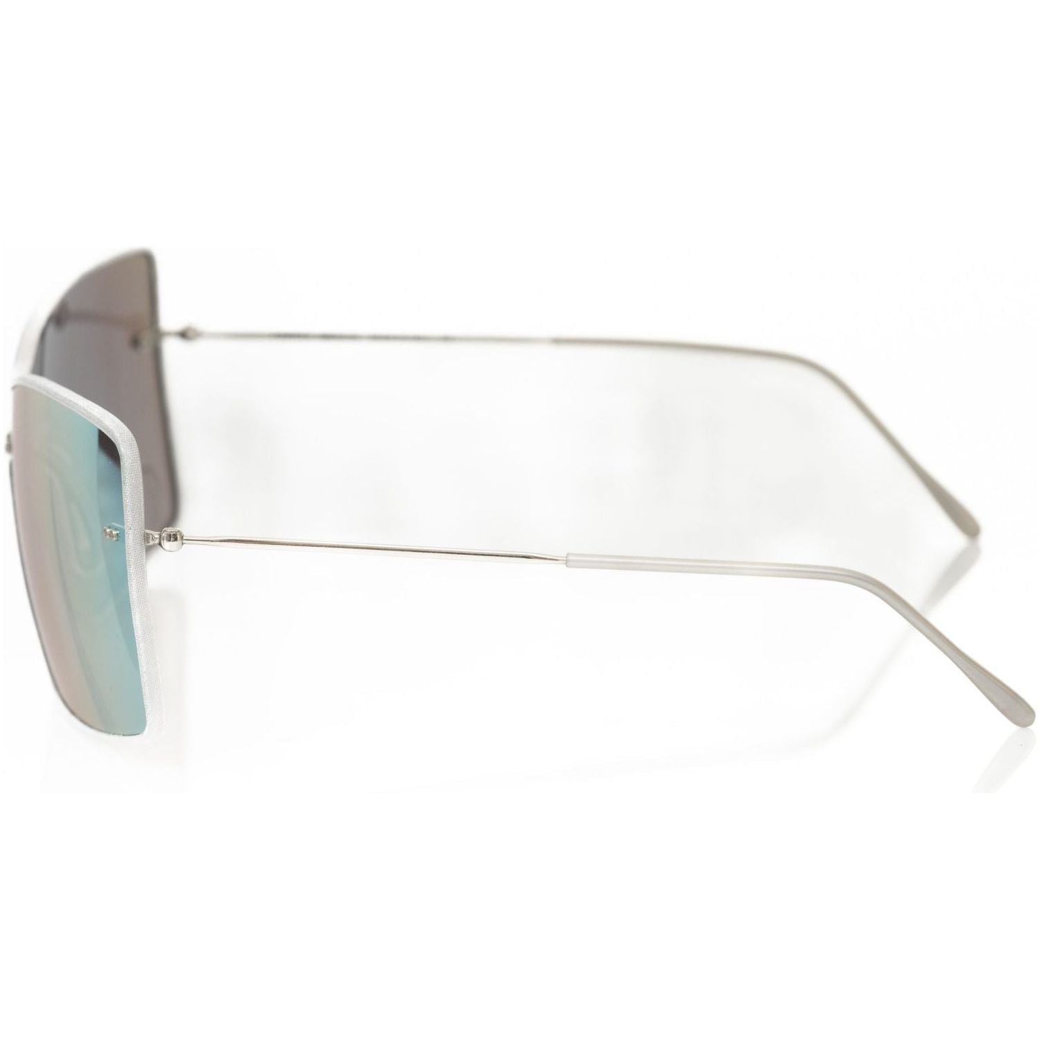 Frankie Morello Silver Metallic Women's Sunglasses Shield