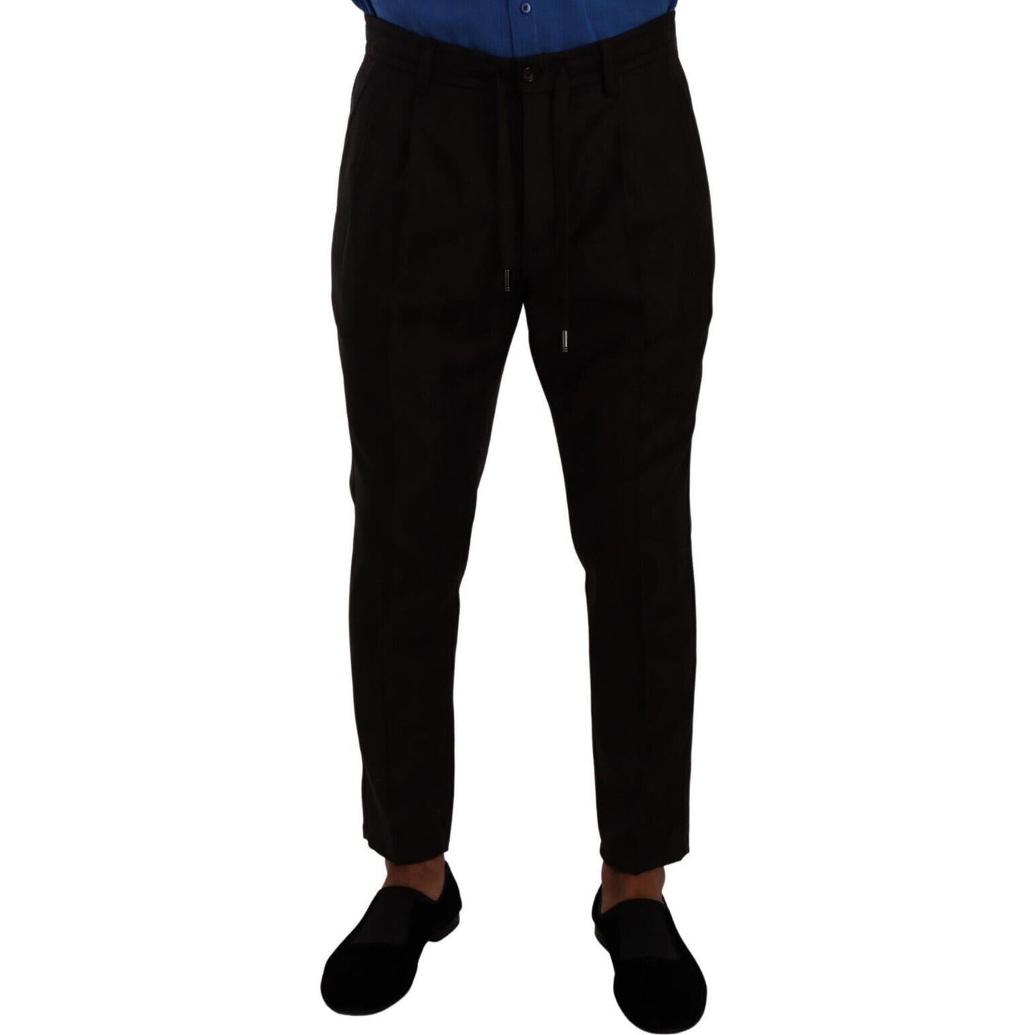 Dolce & Gabbana Bordeaux Wool Men Skinny Trouser Pants