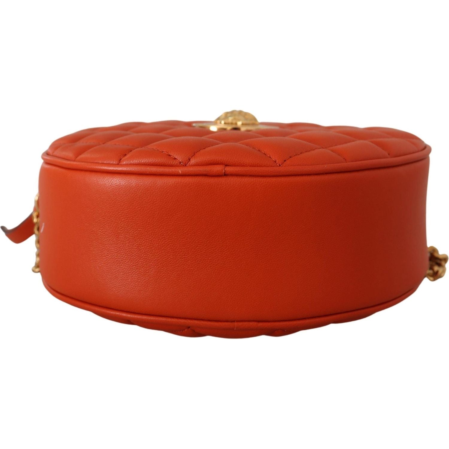 Versace Red Nappa Leather Medusa Round Crossbody Bag