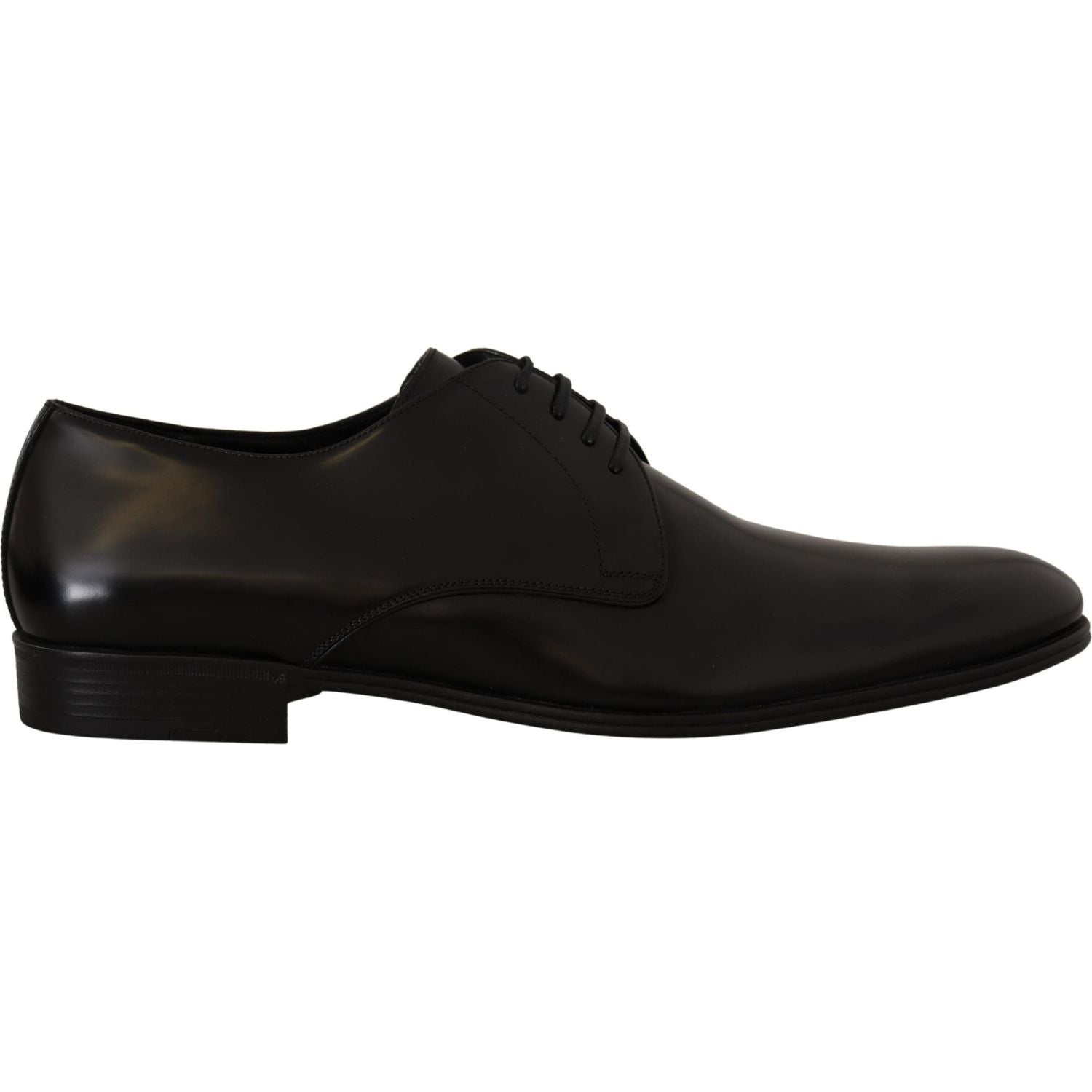 Dolce & Gabbana Black Leather Lace Up Formal Derby Shoes