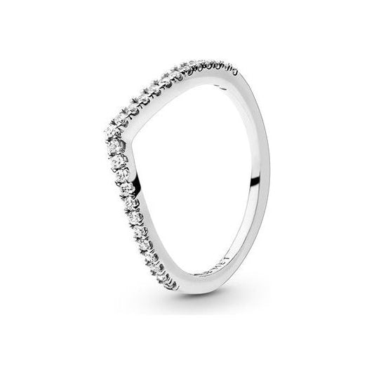 Elegant Pandora Jewelry ring Model 196316CZ-54 with shimmering cubic zirconia stones on a sleek band