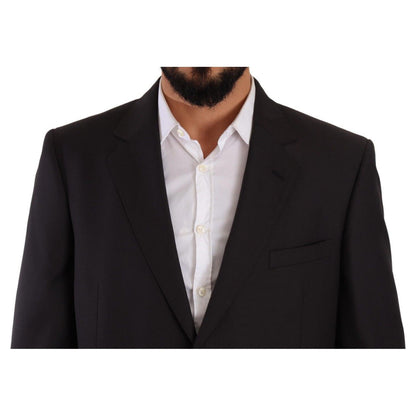 Domenico Tagliente Gray Polyester Single Breasted Formal Suit