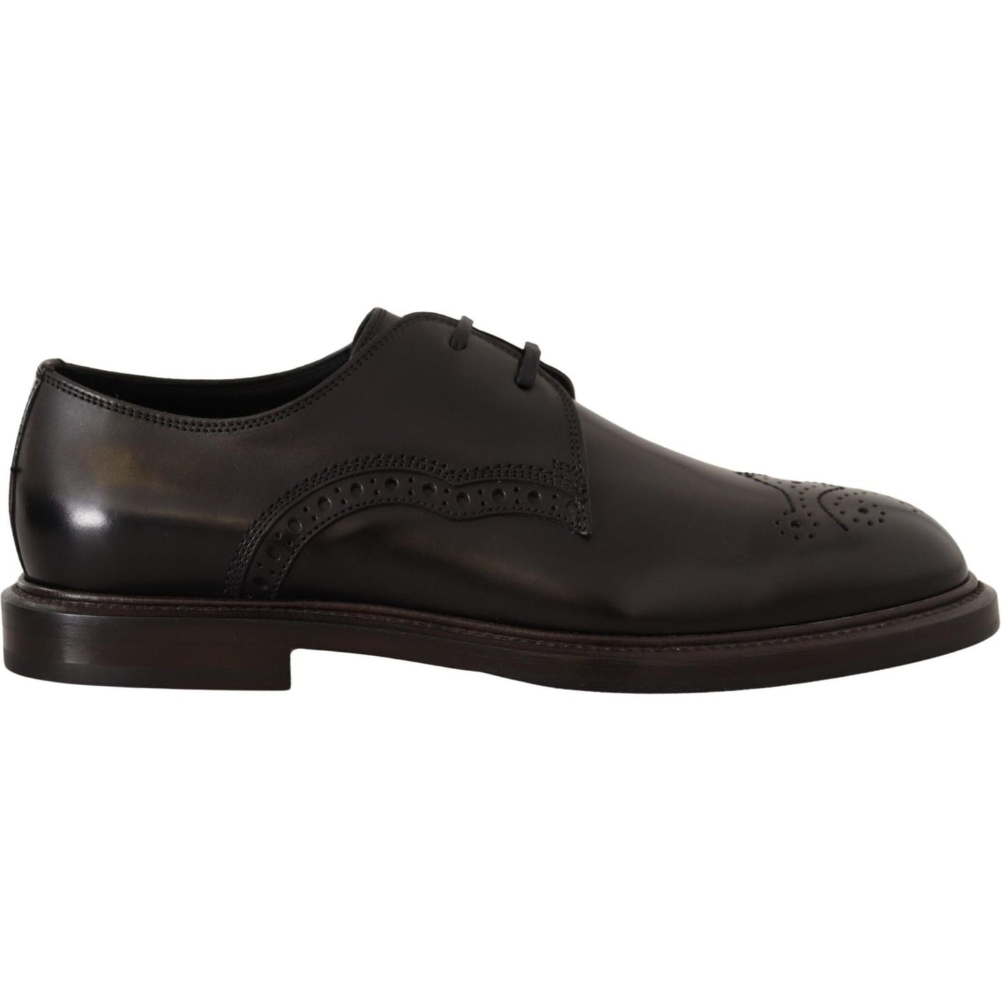 Dolce & Gabbana Black Leather Dress Formal Derby Shoes