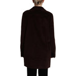 Dolce & Gabbana Elegant Burgundy Double-Breasted Trench Coat Dolce & Gabbana Black