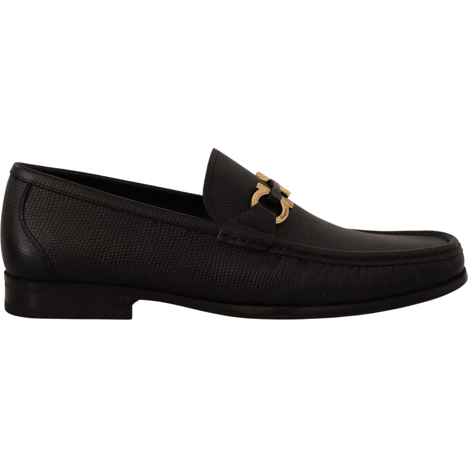 Salvatore Ferragamo Elegant Black Calf Leather Loafers