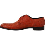 Dolce & Gabbana Orange Exotic Leather Dress Derby Shoes MV4551- 40