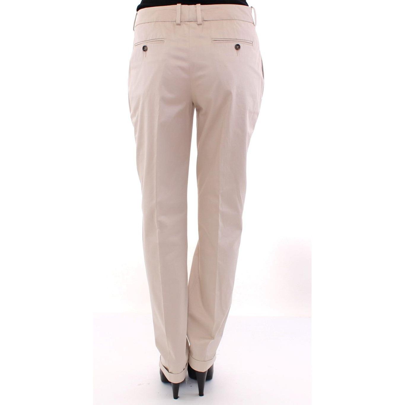 Dolce & Gabbana Beige Cotton Chinos Pants Jeans & Pants
