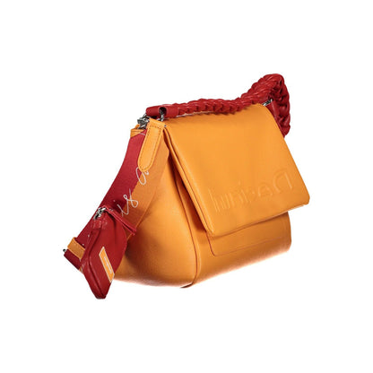 Desigual Chic Orange Shoulder Bag with Contrasting Details
