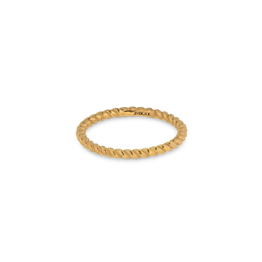 24KAE JEWELS JEWELRY Mod. 12423Y/54, elegant gold twisted ring design