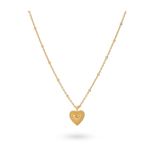Gold heart pendant on a chain from 24KAE JEWELS JEWELRY Mod. 32409Y collection