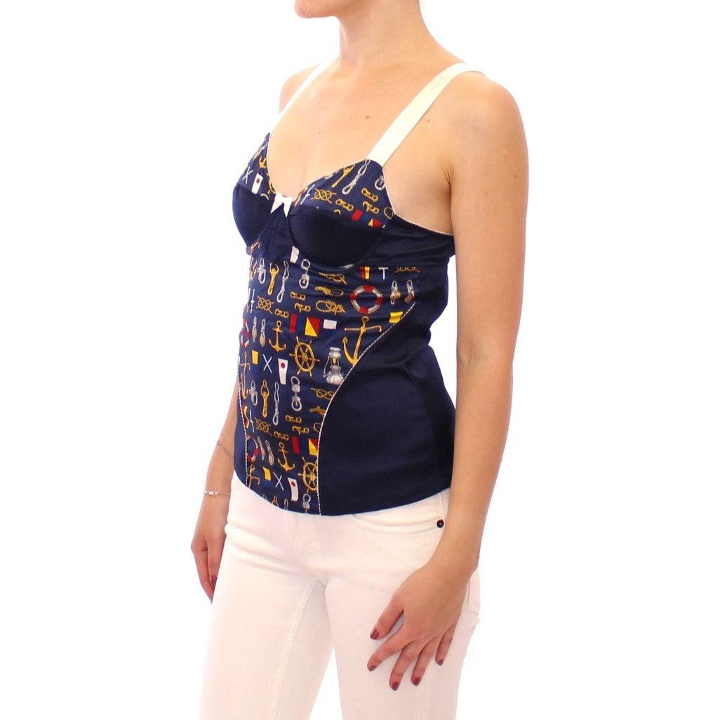 Dolce & Gabbana Blue Sailor Motive Tank Top
