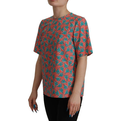 Dolce & Gabbana Pink Sail Boat Print Cotton T-shirt