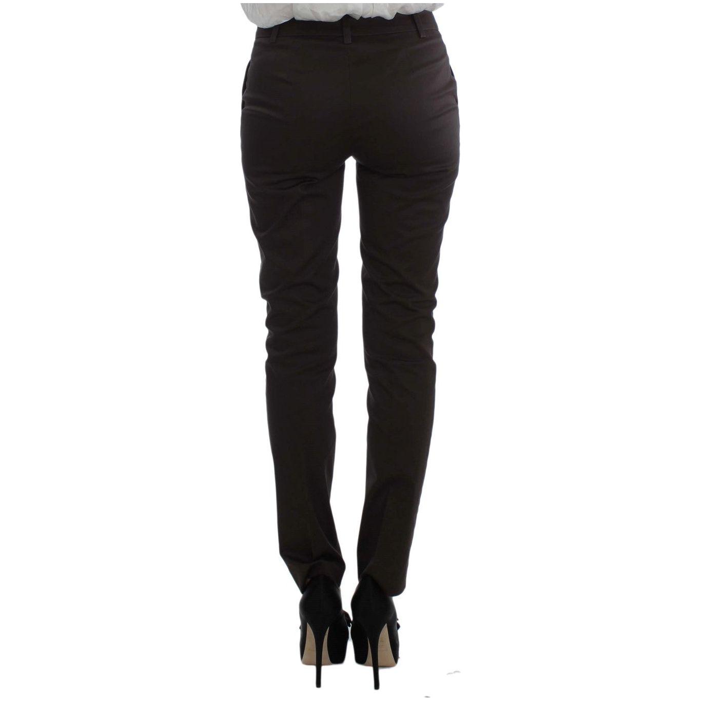 Exte Brown Stretch Two Button Suit Suit