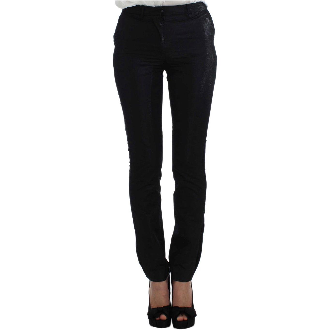 Exte Black One Button Three Piece Suit