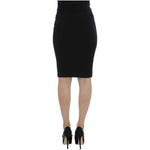 PLEIN SUD Black Straight Pencil Skirt SIG30995-3