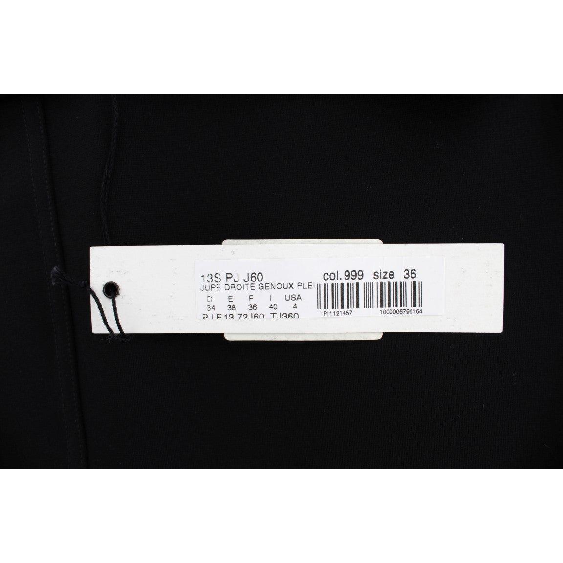 PLEIN SUD Black Straight Pencil Skirt SIG30995-3