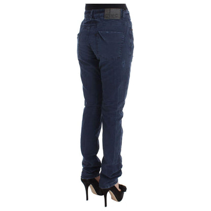 Costume National Blue Cotton Blend Denim Jeans Jeans & Pants