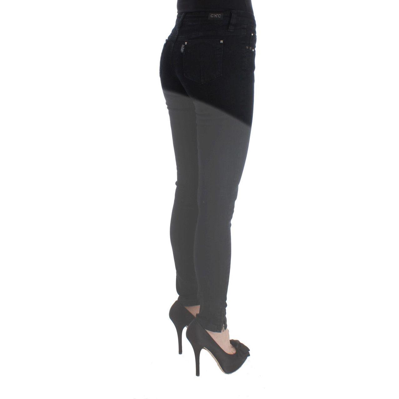 Costume National Black Cotton Slim Fit Denim Jeans