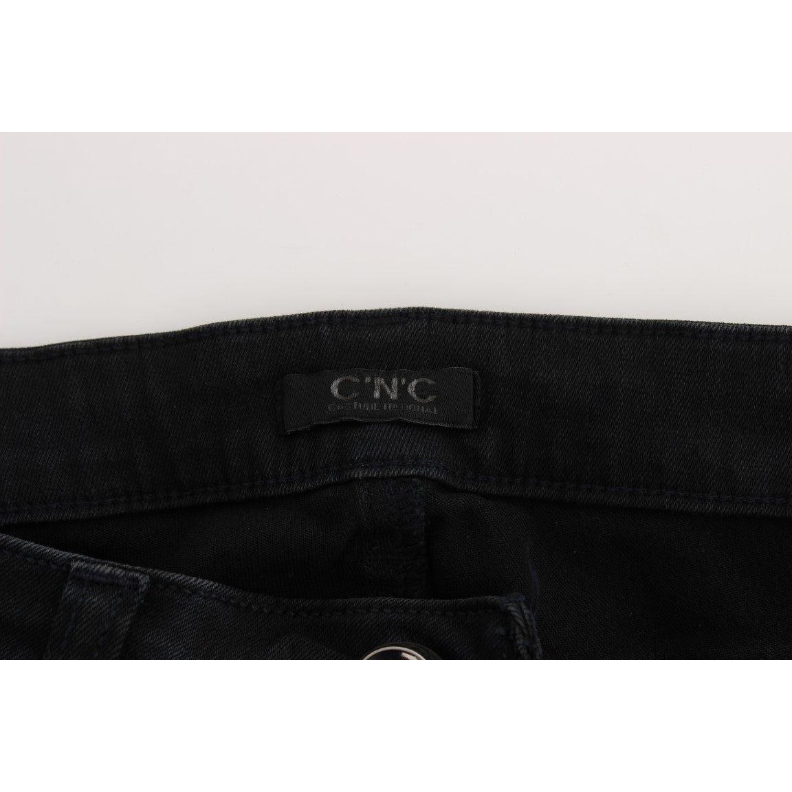 Costume National Black Cotton Slim Fit Denim Jeans Jeans & Pants