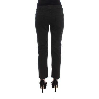 Costume National Black Cotton Capri Cropped Denim Jeans Jeans & Pants