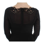 Dolce & Gabbana Elegant Black Floral Lace Sheath Dress Dolce & Gabbana Black