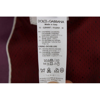 Dolce & Gabbana Purple Cashmere Slim Fit Blazer Jacket