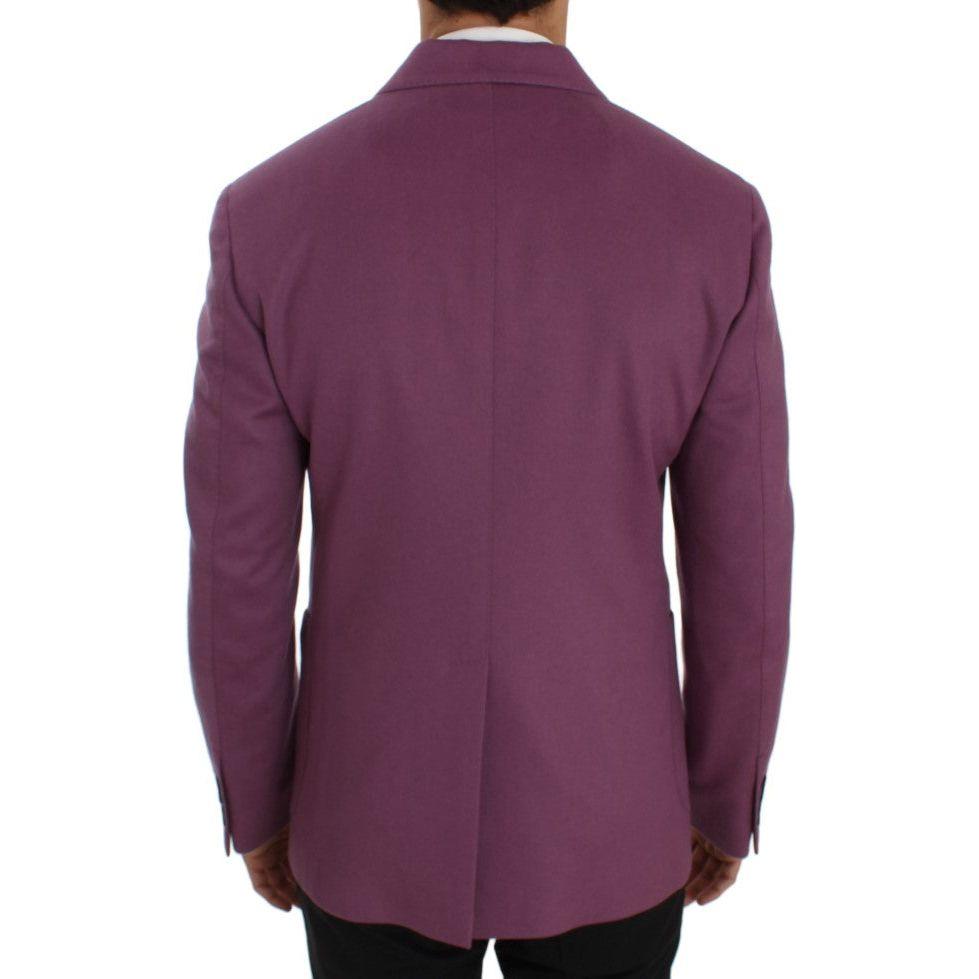 Dolce & Gabbana Purple Cashmere Slim Fit Blazer Jacket