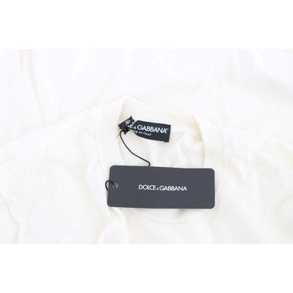 Dolce & Gabbana White 100% Cashmere Sweater
