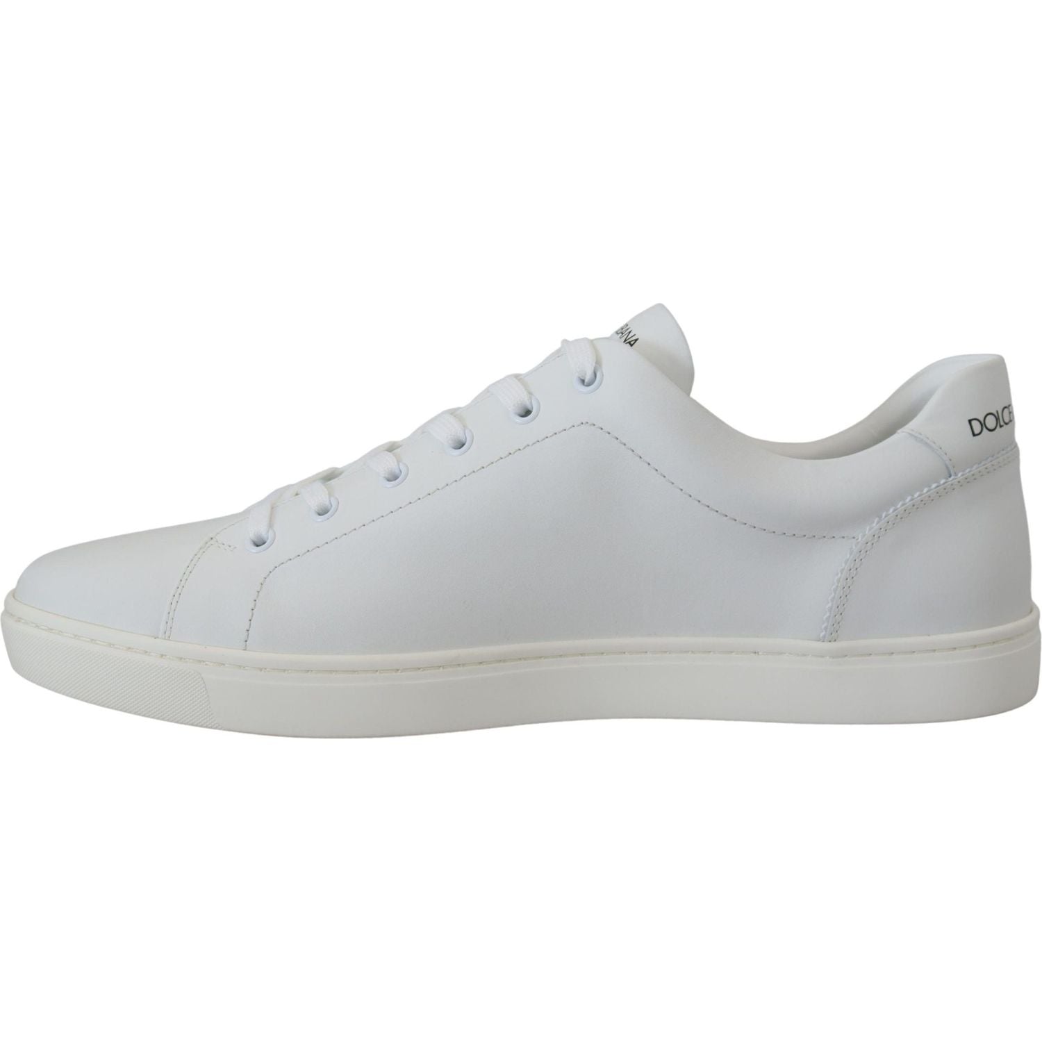 Dolce & Gabbana White Leather DG Logo Casual Sneakers Shoes