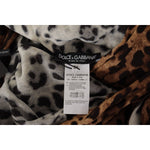 Dolce & Gabbana Brown Leopard Wrap A-line Maxi Viscose Dress DR28712- 36