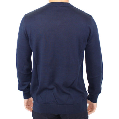 Ermanno Scervino Blue Wool Blend V-neck Pullover Sweater