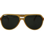 Dolce & Gabbana Chic Yellow Aviator Acetate Sunglasses Dolce & Gabbana Dark Slate Gray
