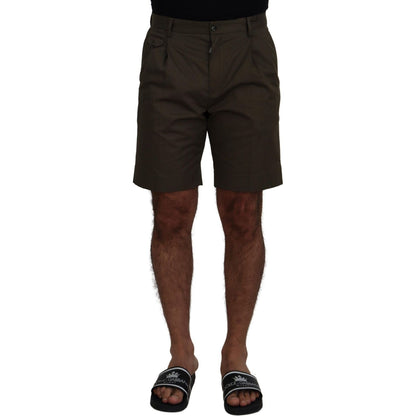 Dolce & Gabbana Green Chinos Cotton Casual Shorts Shorts
