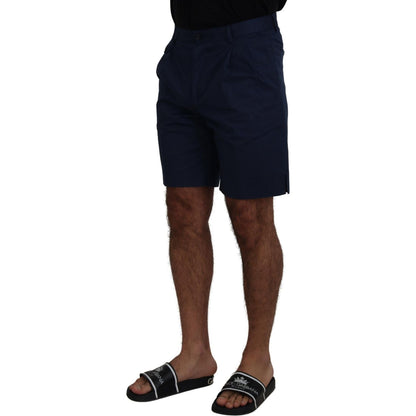Dolce & Gabbana Blue Chinos Cotton Stretch Casual Shorts Shorts