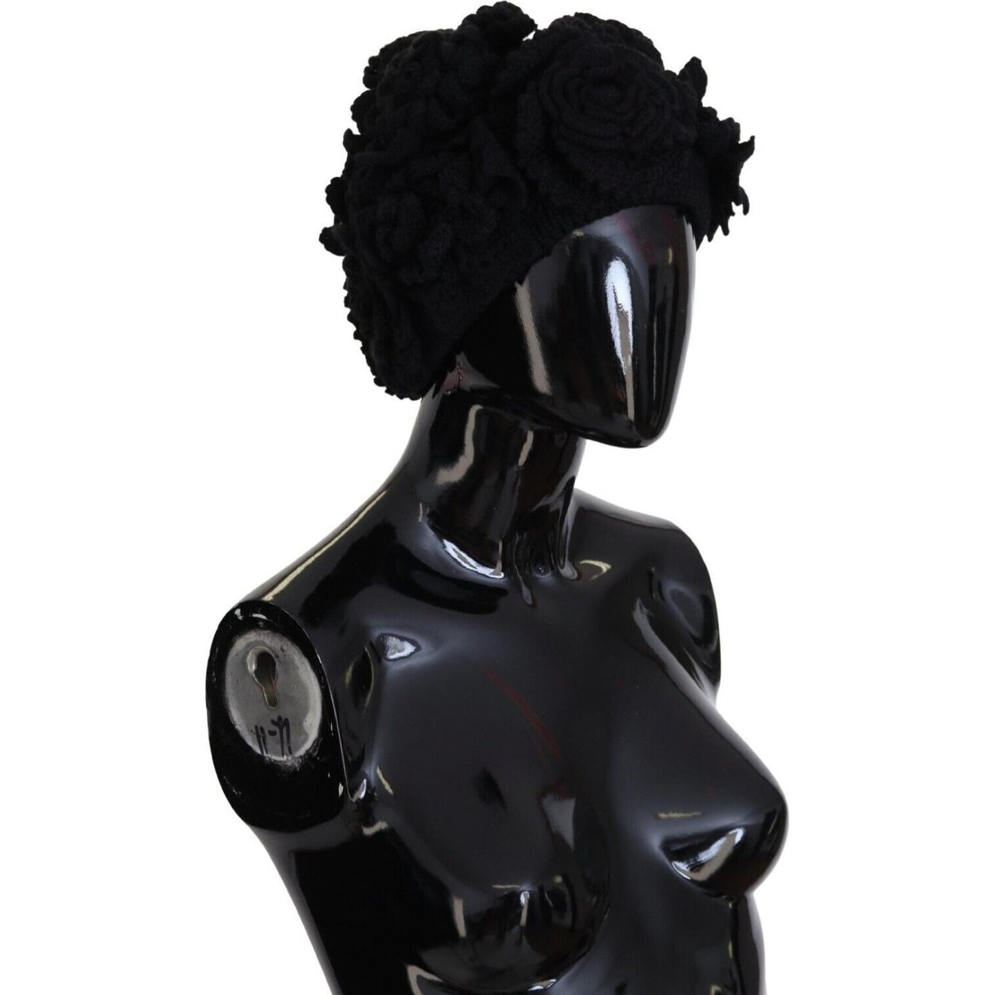 Dolce & Gabbana Black Wool Knit Winter Beanie Hat