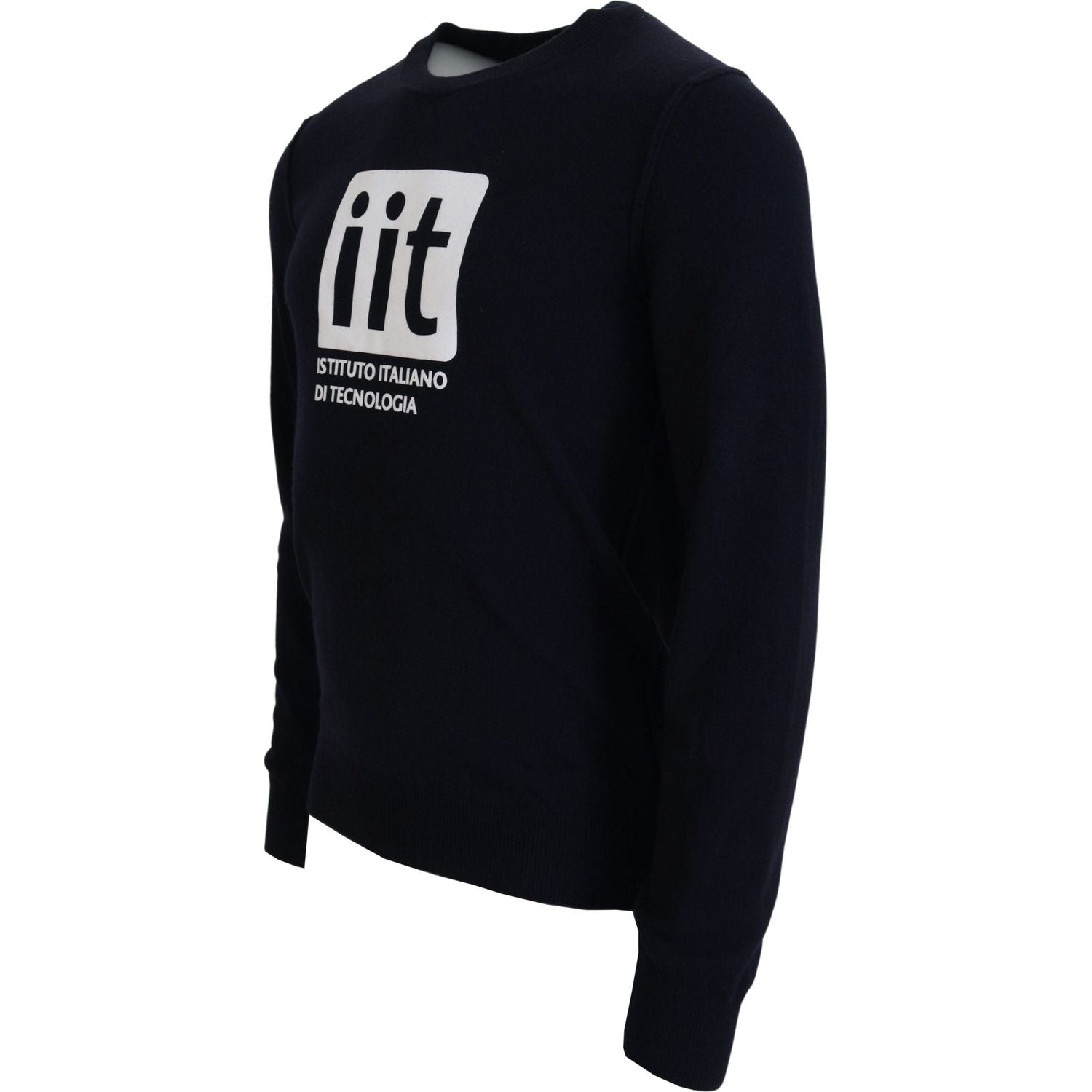 Dolce & Gabbana Blue Cashmere iit Print Pullover Sweater