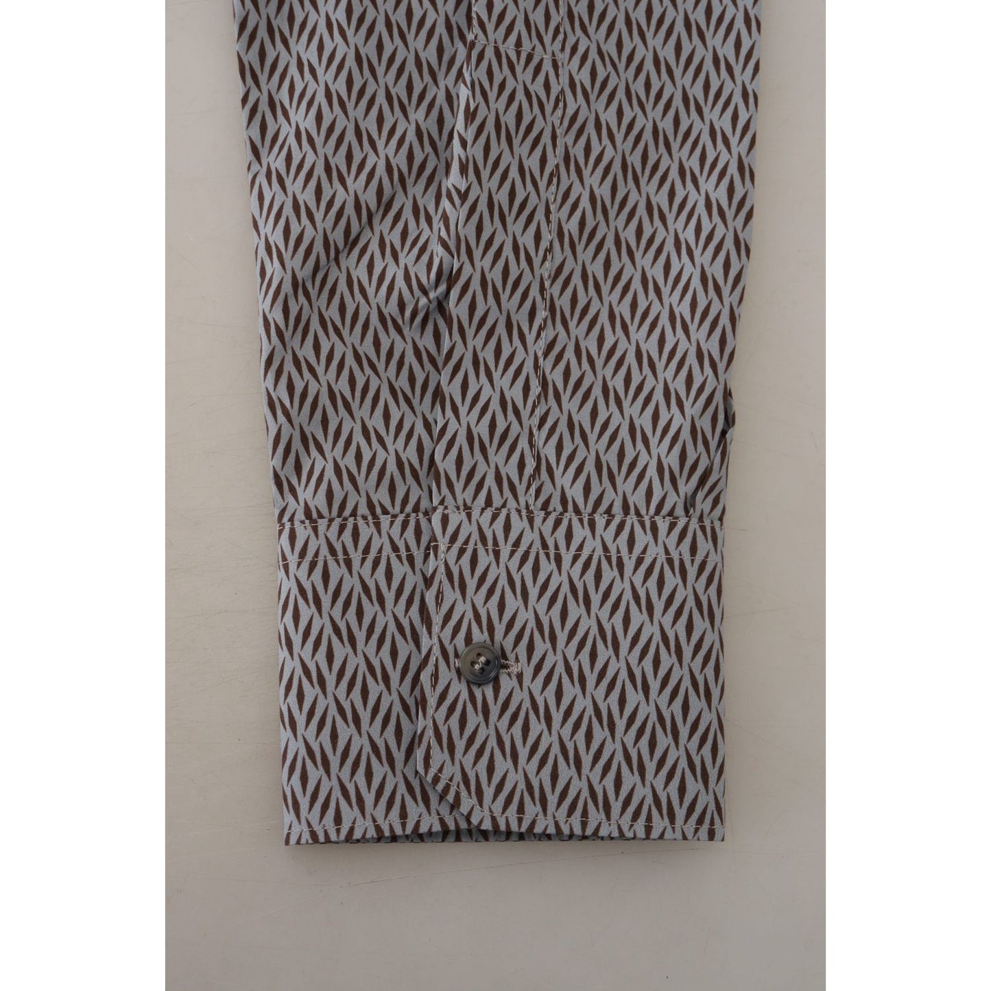 Dolce & Gabbana Gray Brown GOLD Slim Fit Dress Formal Shirt